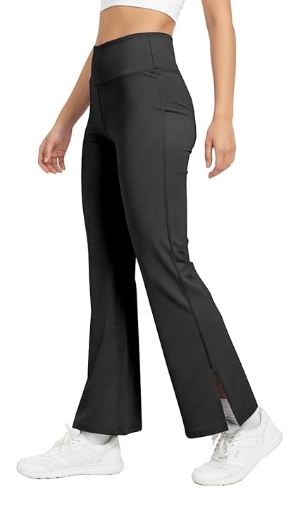 High Waist Wide Leg with Side Slit || Stretchable Tights